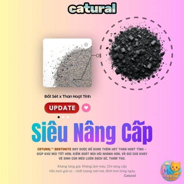 Cát Đất Sét Catural Hương Cà Phê Khử Mùi Mạnh 9L (3.8kg) – Vệ Sinh Mèo Thơm Lâu, Vón Cục Nhanh