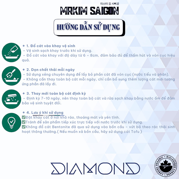 4KG] CÁT VỆ SINH CHO MÈO DIAMOND (9L) - HƯƠNG COFFEE MACCHIATO - TIẾT KIỆM THỜI GIAN DỌN DẸP CHO MÈO