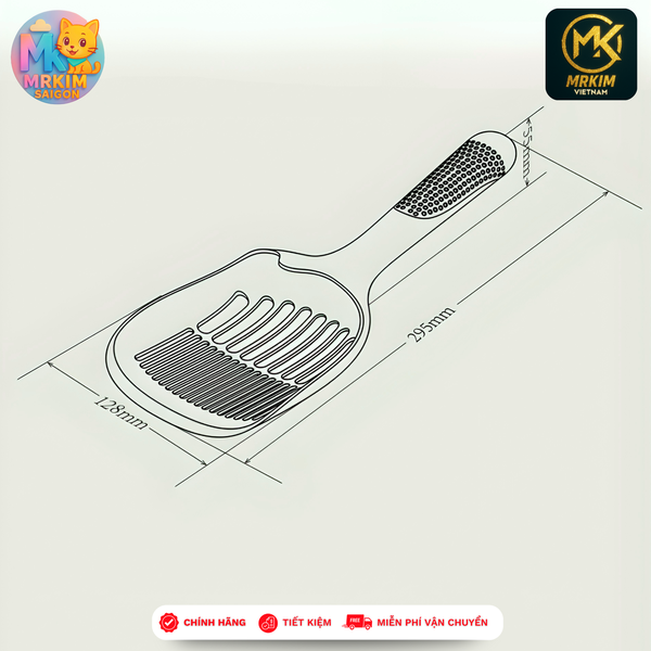 Xẻng Xúc Cát Mèo Chống Trượt Cao Cấp – Nhựa PP An Toàn, Siêu Bền, Dễ Vệ Sinh | MrKim Saigon