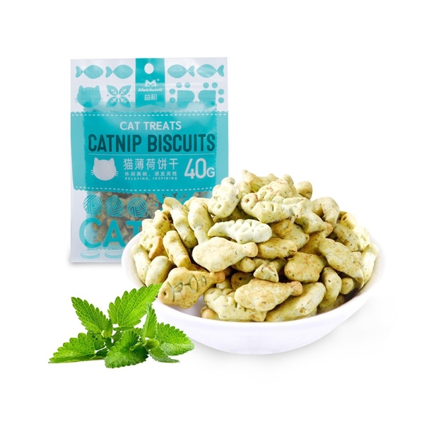 Bánh cá catnip, bánh thưởng cho mèo làm sạch răng miệng gói 40gr