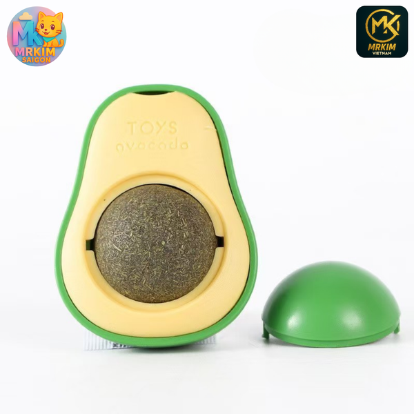 Cỏ Mèo Gắn Tường, Quả Mật, Viên Catnip Gắn Tường, Cỏ Bạc Hà Cho Mèo - Dạng Viên Tròn Xoay 360 Độ