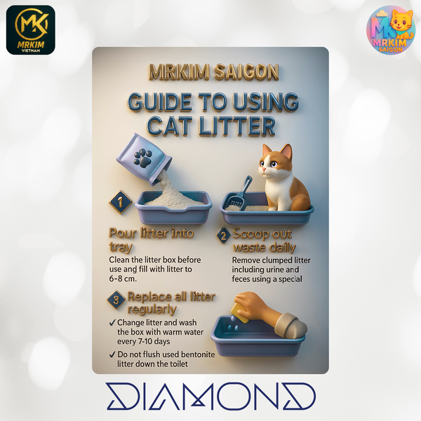 4KG] CÁT VỆ SINH CHO MÈO DIAMOND (9L) - HƯƠNG COFFEE MACCHIATO - TIẾT KIỆM THỜI GIAN DỌN DẸP CHO MÈO