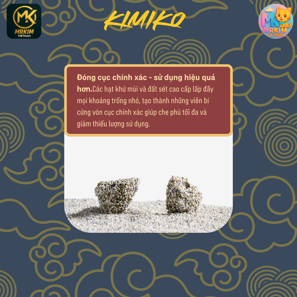 [3.8KG] CÁT VỆ SINH CHO MÈO KIMIKO (9L) - HƯƠNG HOA TRÀ THƠM MÁT - SIÊU VÓN CỤC