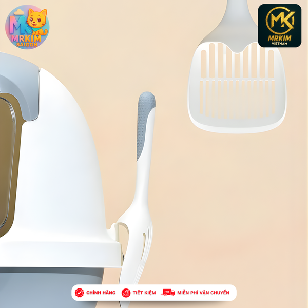 Xẻng Xúc Cát Mèo Chống Trượt Cao Cấp – Nhựa PP An Toàn, Siêu Bền, Dễ Vệ Sinh | MrKim Saigon