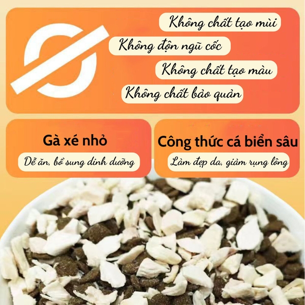Hạt LANGLIKE Tiger Cho Mèo Topping Thịt Gà, Tép và Tủy Xương - Thức Ăn Cho Mèo
