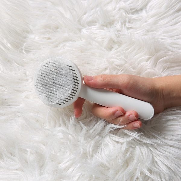 Lược chải lông chó mèo - lược chải lông mèo có nút bấm cho thú cưng