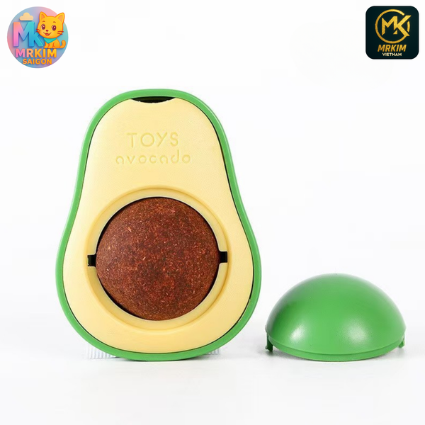 Cỏ Mèo Gắn Tường, Quả Mật, Viên Catnip Gắn Tường, Cỏ Bạc Hà Cho Mèo - Dạng Viên Tròn Xoay 360 Độ