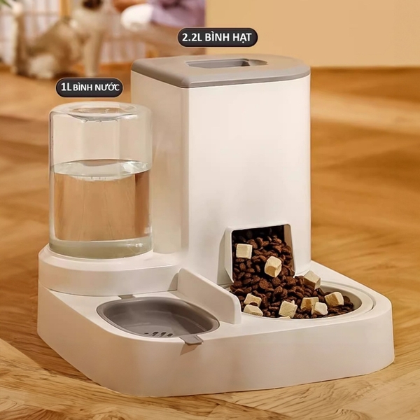 [ Không kèm bát inox ] Bình ăn uống tự động cho mèo chó thú cưng