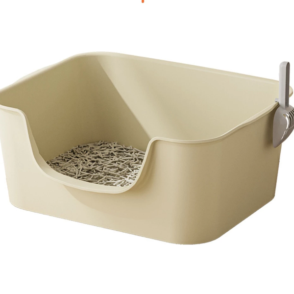 Khay Vệ Sinh Cho Mèo Size Vừa 47cm Chống Văng Cát - Tặng Kèm Xẻng