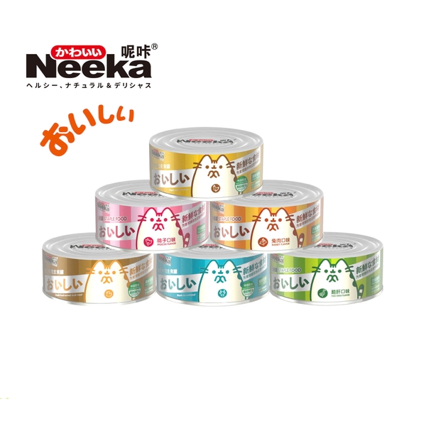 Pate Đặc Mịn Neeka Mousse Special Lon 85g Cao Cấp - Thịt Gà, Bò, Gan và Tim Gà Mix Rau Củ Quả
