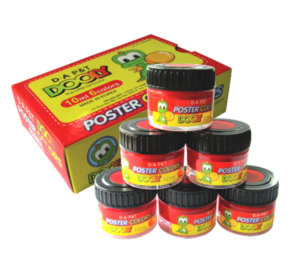 G-Star Màu Nước Dooly Poster 6 Chai Lẻ 10ml x 6 Chai (6 Chai/ Bộ Cùng Màu) (Trắng, Vàng, Đỏ, Đen, Xanh lá, Xanh da)