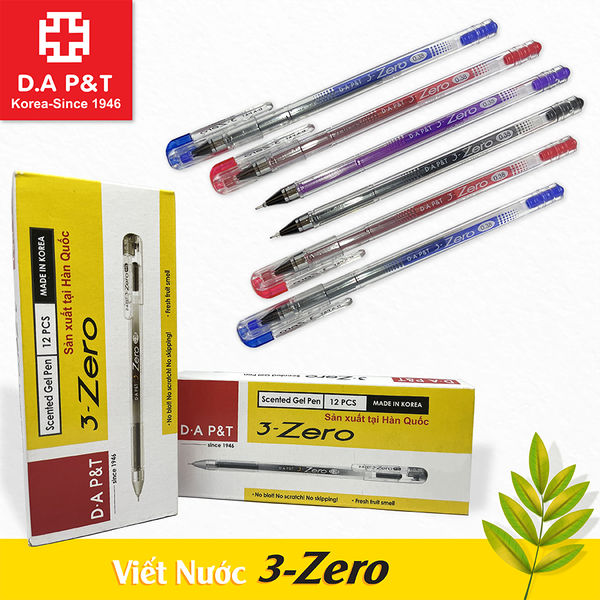 G-Star Bút Viết Nước Đông A 3-Zero (Xanh, Đỏ, Đen, Tím Lợt) (12 Cây/ Hộp; 12 Hộp/Lốc)