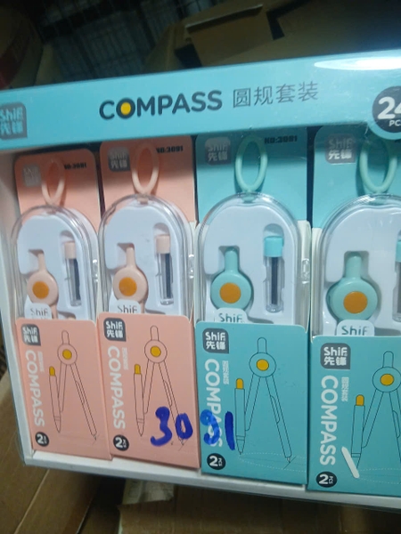 Compa Bút Chì Bấm 3091 (24 Cái/Hộp, 12 Hộp/Thùng)