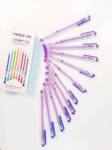 Bút Chosch CS-8678 (Xanh, Tím, Đỏ, Đen) (12 Cây/Hộp; 12 Hộp/ Lốc; 12 Lốc/Thùng)