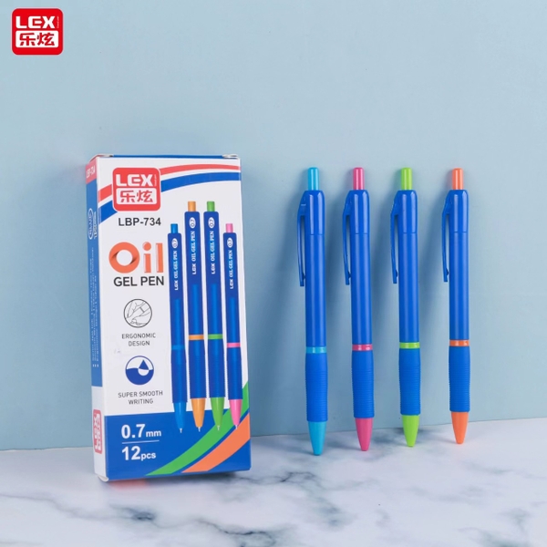 Bút bi dầu Lex LP-731; 734 (12 Cây/ Hộp; 12 Hộp/ Lốc; 144 Hộp/ Thùng)