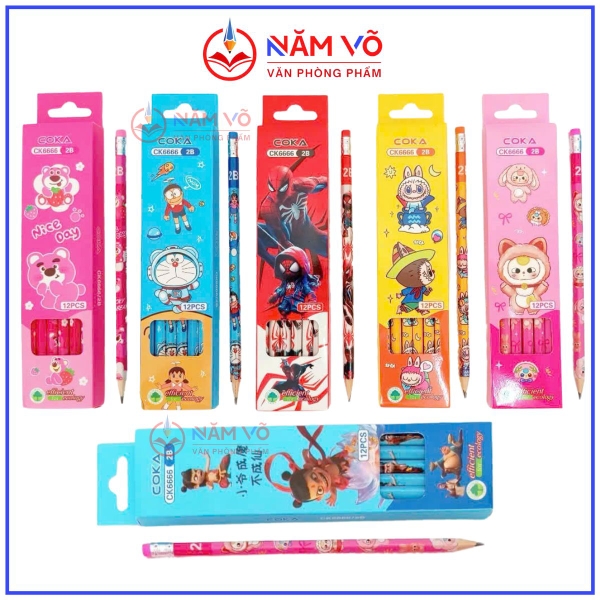 Bút Chì Gỗ 2B COKA Ck6666 (12 Hôp/ Lốc; 240 Hộp/ Thùng)