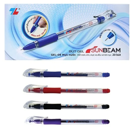 TL - Bút SunBeam GEL08 (Xanh, Tím, Đỏ, Đen) (20 Cây/Hộp)