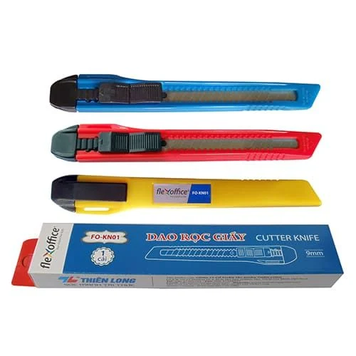 TL - Dao rọc giấy loại nhỏ 9mm dạng hộp FO-KN01 (24 cái/Hộp lớn)