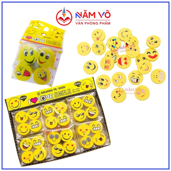 Gôm Mặt Cười TB 16071 (4 Cục/Bịch; 30 Bịch/Lốc; 30 Lốc/Thùng)