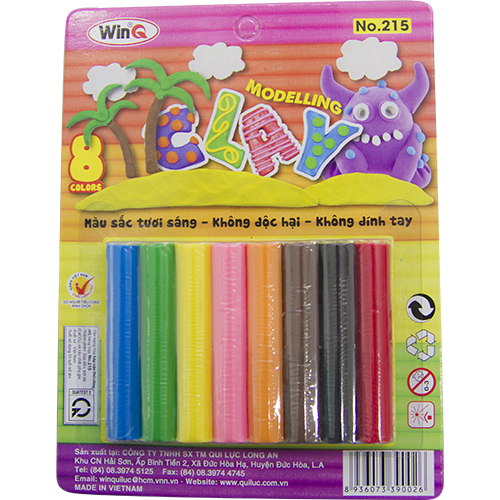 WinQ Sáp nặn 8 màu No215 (10 Vỉ/ Lốc; 120 Vỉ/ Thùng)