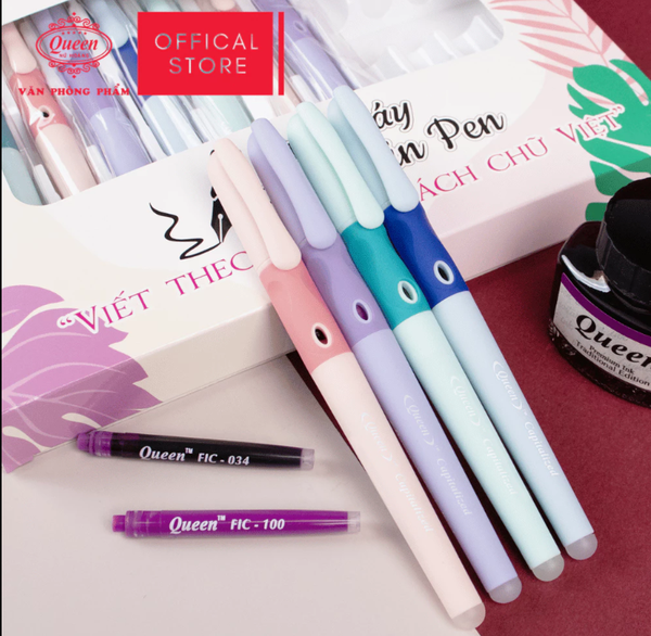 Queen - Bút Máy Ngòi Trơn FP17-4 (12 Cây/Hộp)