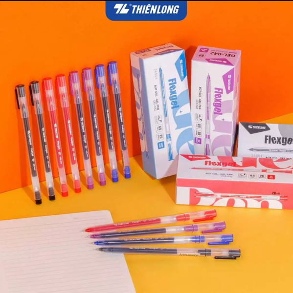 TL - Bút Bi Flexgel GEL042 (Xanh, Tím, Đen, Đỏ) (20 Cây/Hộp; 48 Hộp/ Thùng)