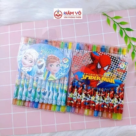 Sáp Vặn 12 Màu - DÀI 1012Z; 2012B (12 Vĩ/Lốc) (192 Vĩ/Thùng)