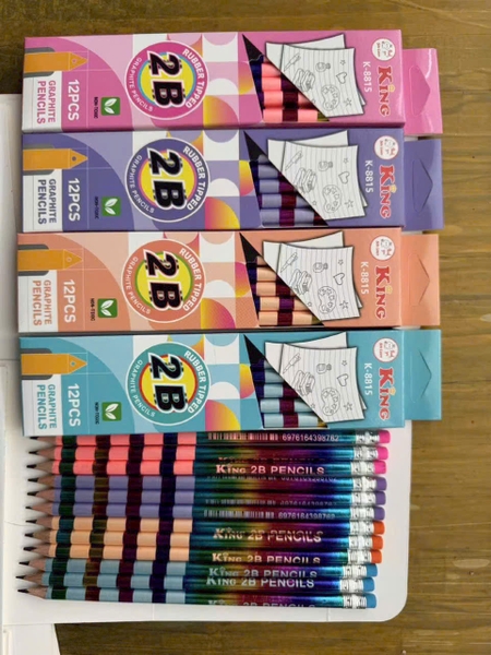 . Bút Chì Gỗ 2B 8815 (12 Cây/ Hộp; 12 Hộp/ Lốc; 240 Hộp/ Thùng)