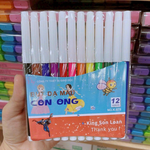 Bút Lông Màu Con Ong Vĩ 12 Cây