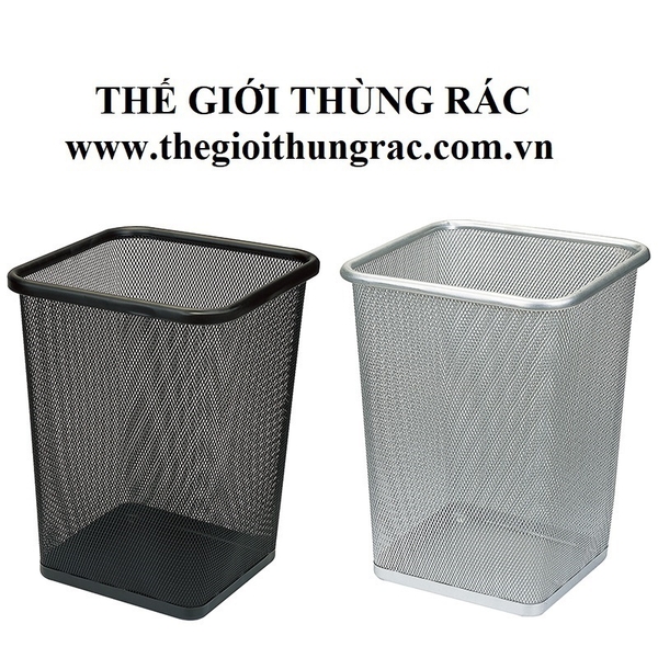 Sọt rác lưới hình vuông | Bán thùng đựng rác, thùng rác inox, thùng rác ...