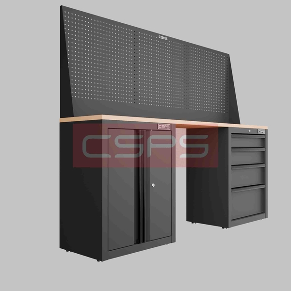 Tủ dụng cụ CSPS 183cm - 2 tủ màu Đen 04 hộc kéo
