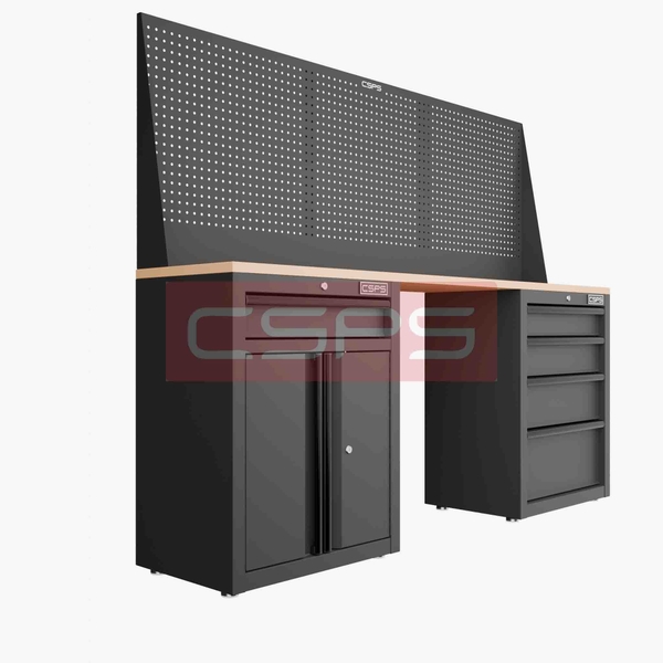 Tủ dụng cụ CSPS 183cm - 2 tủ màu Đen 05 hộc kéo
