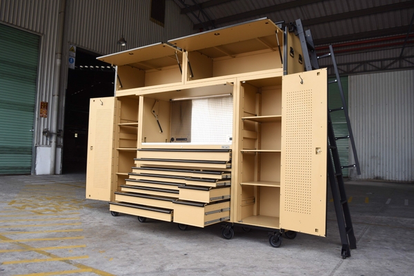 Bộ tủ dụng cụ 280cm màu nâu