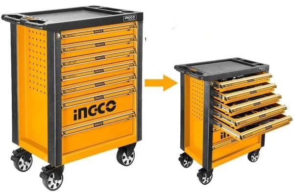 Tủ kéo 7 ngăn và 162 công cụ INGCO HTCS271621
