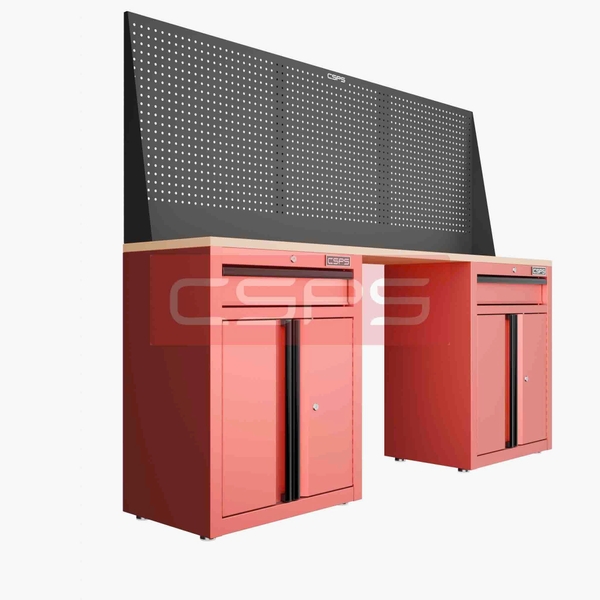 Tủ dụng cụ CSPS 183cm - 2 tủ màu Đỏ 02 hộc kéo