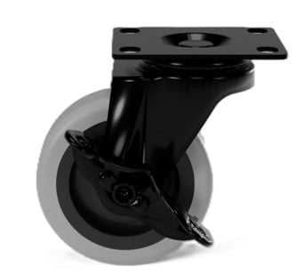 Bánh xe CSPS 51kg đế xoay khóa màu đen