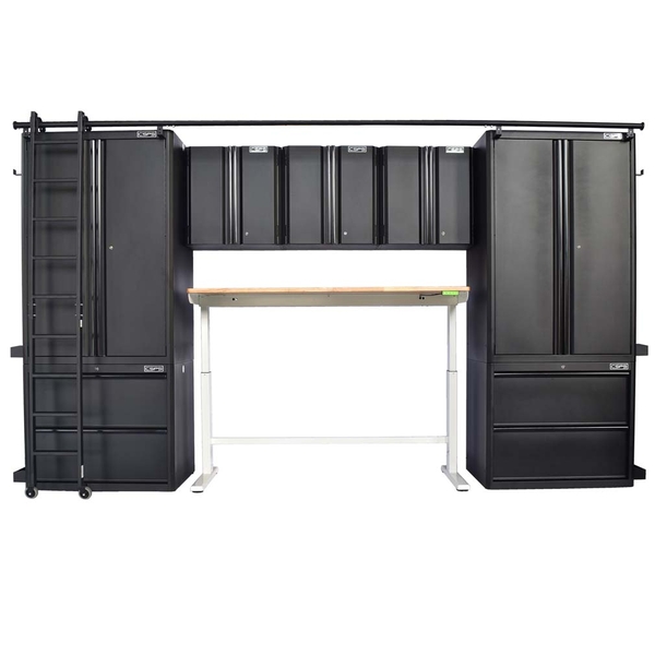 Bộ 9 tủ CSPS 366cm Đỏ/ Đen