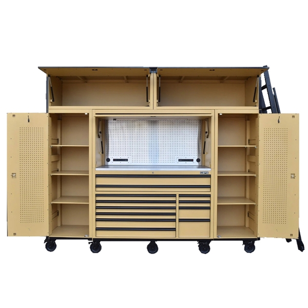 Bộ tủ dụng cụ 280cm màu nâu