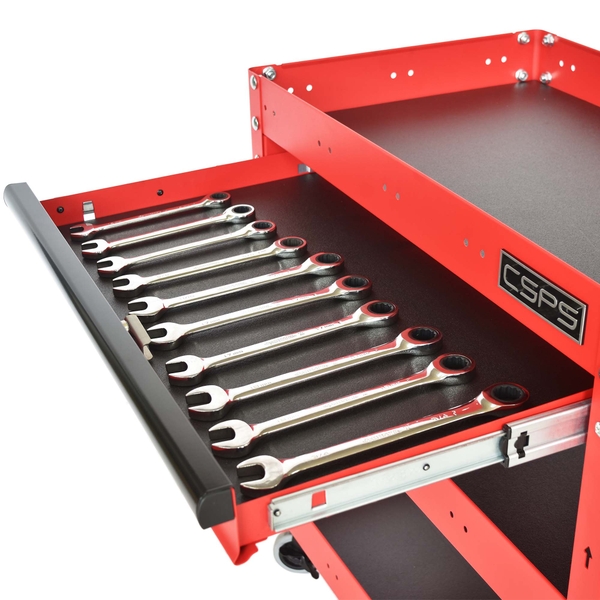 Hộc kéo xe đẩy CSPS 03 ngăn - 71cm màu đen/ đỏ/xanh dương