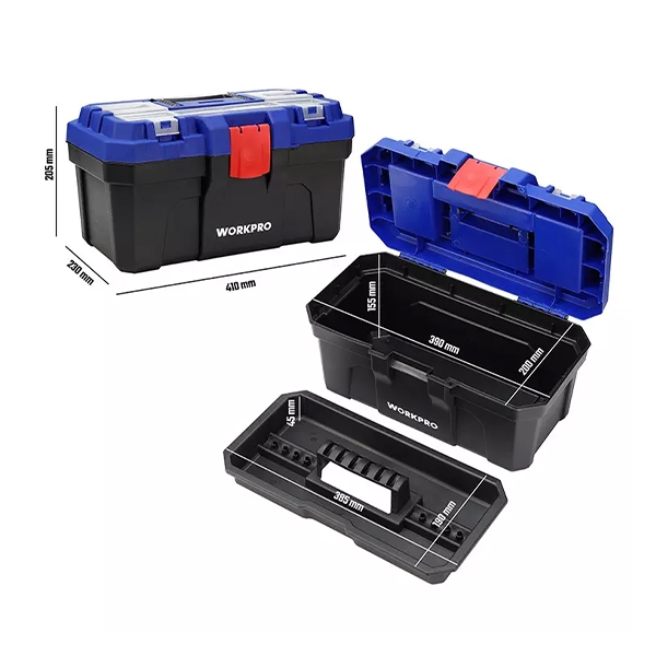 Thùng đồ nghề nhựa 410mm  Workpro - WP283001