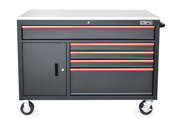 Tủ đựng dụng cụ cơ khí CSPS 132cm-05 hộc kéo màu đen-tay cầm đỏ-VNTC13205BB1M
