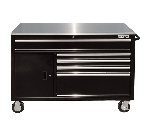 Tủ dụng cụ đồ nghề CSPS 132cm-05 hộc kéo màu đen-tay cầm màu trắng-VNTC13205B13M