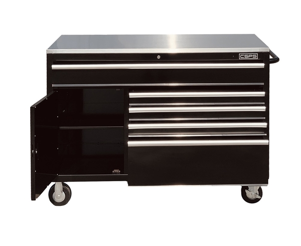 Tủ dụng cụ đồ nghề CSPS 132cm-05 hộc kéo màu đen-tay cầm màu trắng-VNTC13205B13M