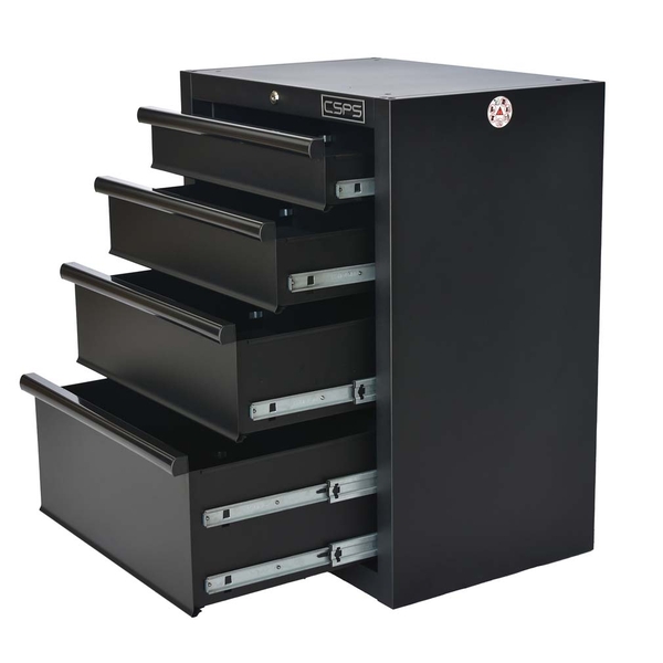 Tủ đồ nghề đựng dụng cụ CSPS 61cm - 04 hộc kéo màu đen/đỏ