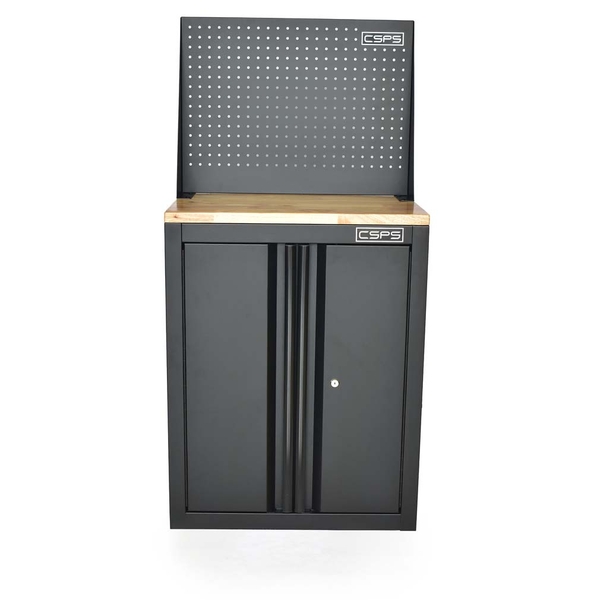 Tủ dụng cụ CSPS 61cm - 00 hộc kéo màu Đen,Có mặt ván & vách lưới