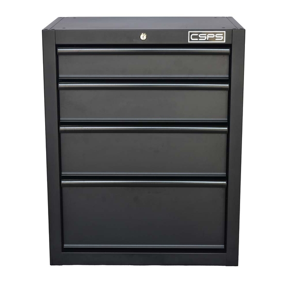 Tủ dụng cụ CSPS 61cm - 04 hộc kéo màu Đen tay cầm đen