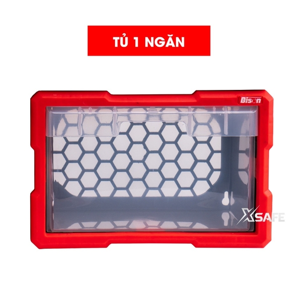Hộp đựng linh kiện Bison nhiều ngăn có ghép nối Tủ nhựa nguyên sinh chắc chắn, dùng đựng đinh, ốc vít, linh kiện điện tử