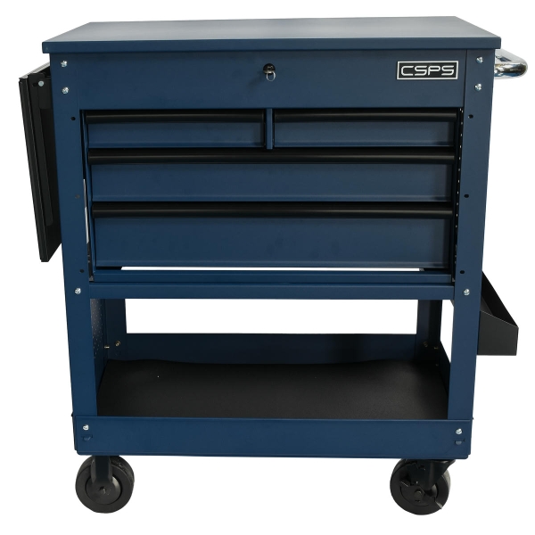 Tủ di động CSPS 84cm Màu Xanh Dương - 04 hộc kéo tay cầm Đen