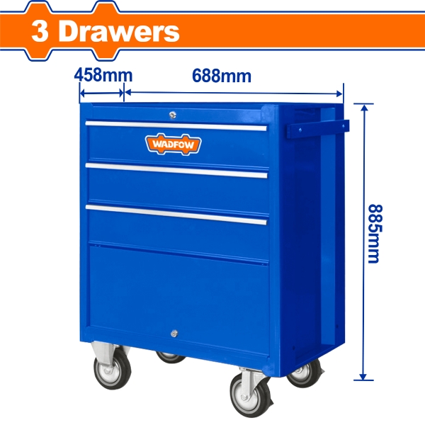Tủ đựng dụng cụ 3 ngăn kéo 688x458x735mm WadFow WCS2A03