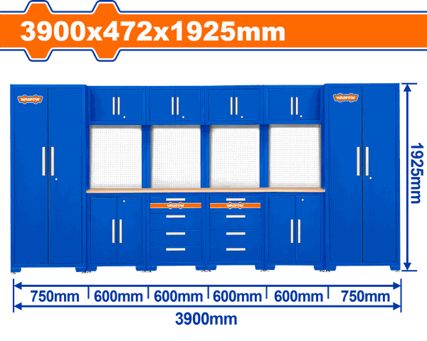 Bộ 10 Tủ Gara 3300x472x1925mm WADFOW WCS3A10